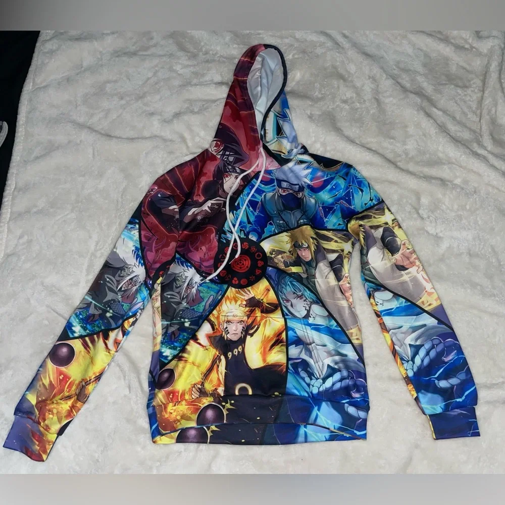Anime Graphic Hoodie with Multicolor Design - Picture 1 of 3